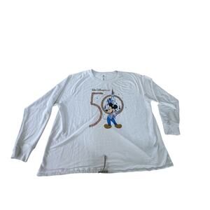 "Disney" Walt Disney World 50Th Anniversary SZ 2X Mickey Mouse‎ Whimsical Top